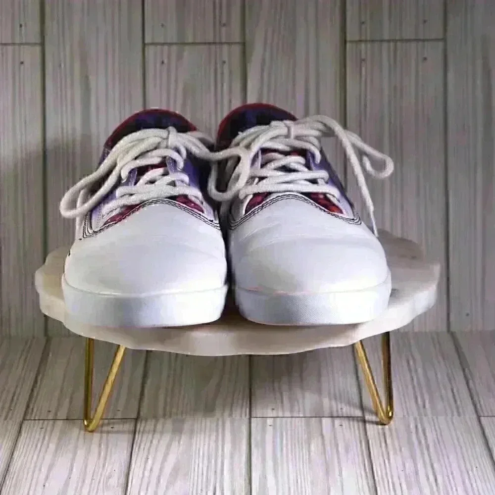 Azzure leather white/purple ombre style Shelly Low Lace shoe size 8 - Picture 2 of 12